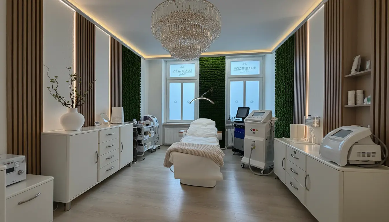 Behandlungsraum im Beauty- und Ästhetikstudio SmartBody Beauty in Leipzig